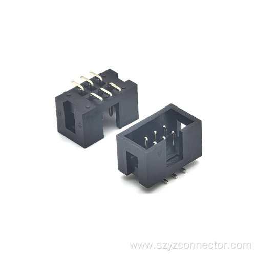 2.54mm Pitch Box header Connector SMT H10.32mm 2*3P
